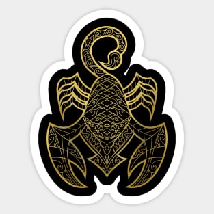 Scorpio gold Sticker